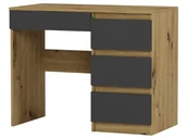 Biurka - Meble Biurko komputerowe stolik 90cm artisan mix antracyt N34 - miniaturka - grafika 1