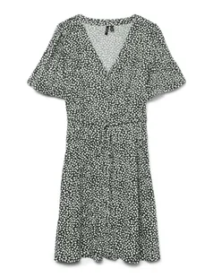 VERO MODA Damska sukienka z wiskozy mini sukienka z krótkim rękawem VMAlba - Sukienki - miniaturka - grafika 1