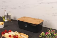 Pojemniki kuchenne - Kesper Chlebak z pokrywą schowek na pieczywo z dwustronną deską do krojenia 2w1 4000270580918 - miniaturka - grafika 1