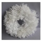 Ozdoby bożonarodzeniowe - Wieniec dekoracyjny Sario, biały, śr. 30 cm - miniaturka - grafika 1