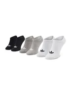 Skarpetki damskie - adidas Zestaw 3 par niskich skarpet unisex Trefoil Liner FT8524 Biały - miniaturka - grafika 1