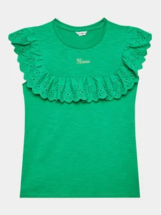 Guess Bluzka J3GP02 K6XN1 Zielony Regular Fit - Bluzki damskie - miniaturka - grafika 1