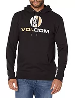 Bluzy męskie - Volcom Męska bluza z kapturem Blaquedout Po, czarny, XXL - miniaturka - grafika 1