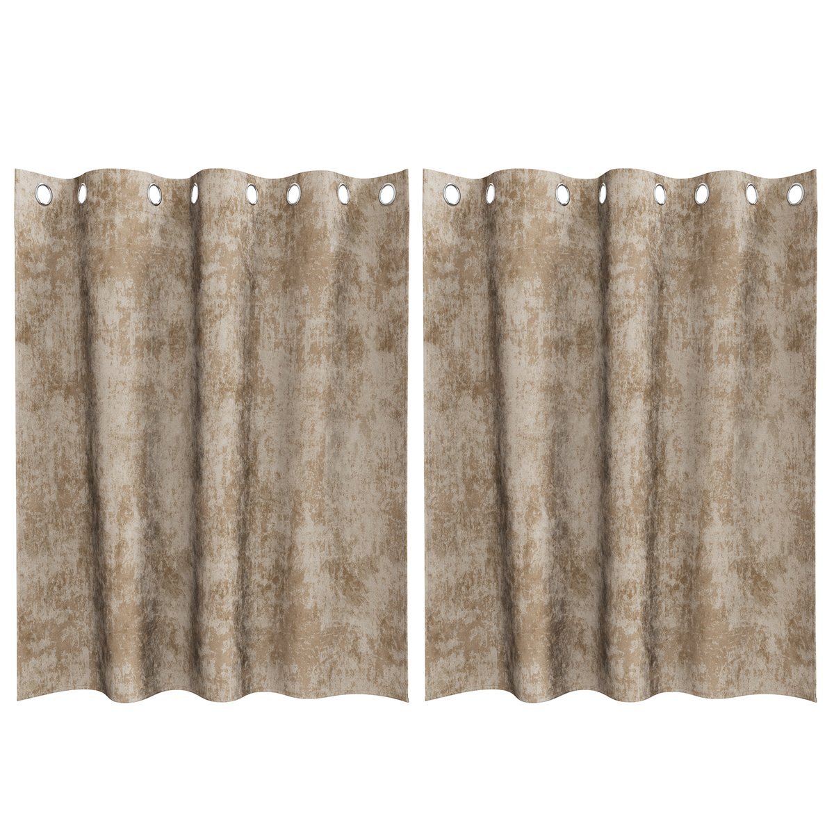 vidaXL Zasłony Velvet 2 szt. z oczkami Champagne 140x140 cm