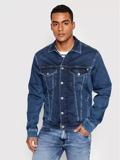 Kurtki męskie - Pepe Jeans Kurtka jeansowa Pinner PM402465 Granatowy Regular Fit - grafika 1