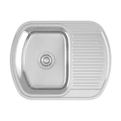 Zlewozmywaki - Kuchinox Jasper 1-komorowy z ociekaczem, gładki - miniaturka - grafika 1