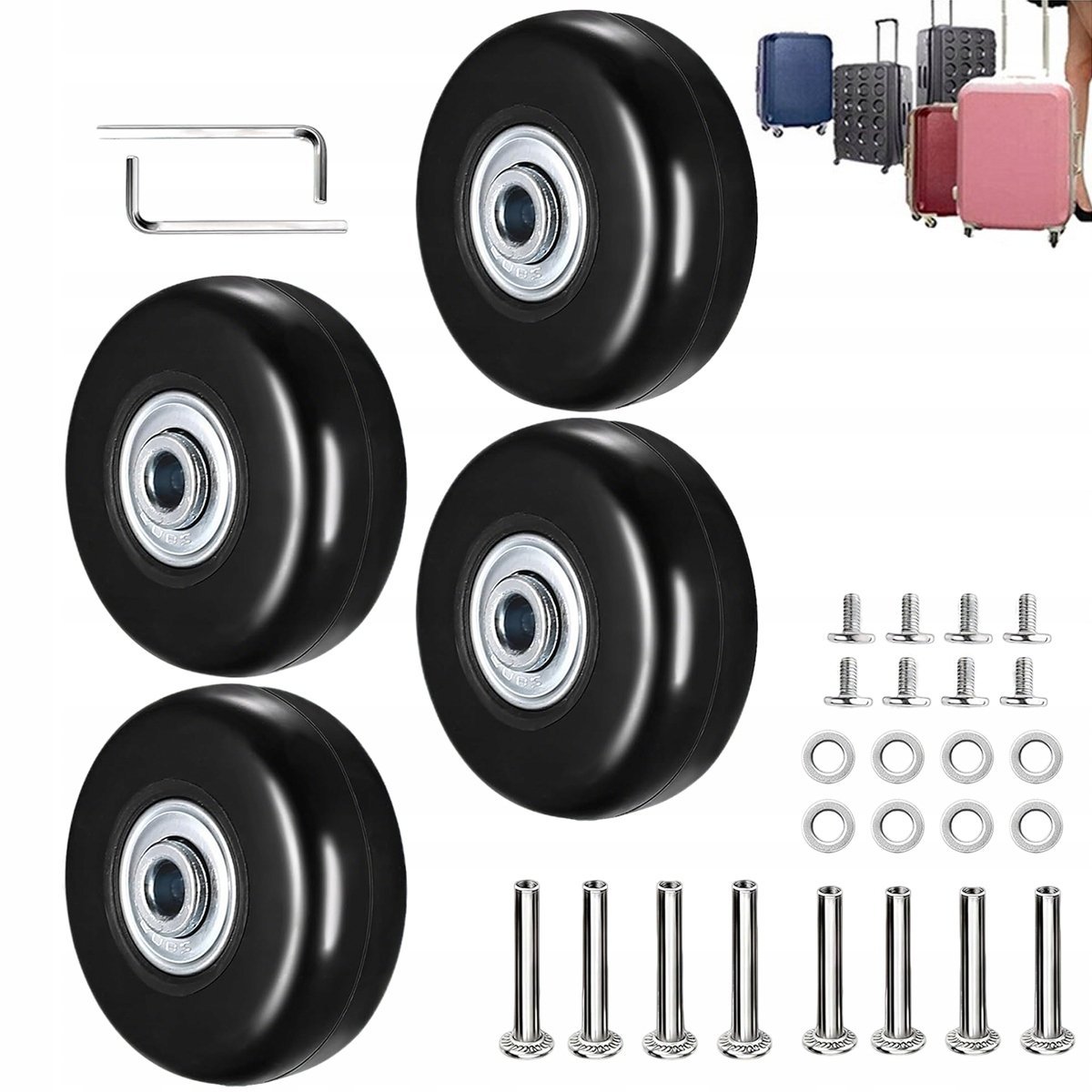4x KÓŁKA WYMIENNE DO WALIZKI BAGAŻOWEJ KOŁA ZAPASOWE WYTRZYMAŁE ZESTAW KOŁO