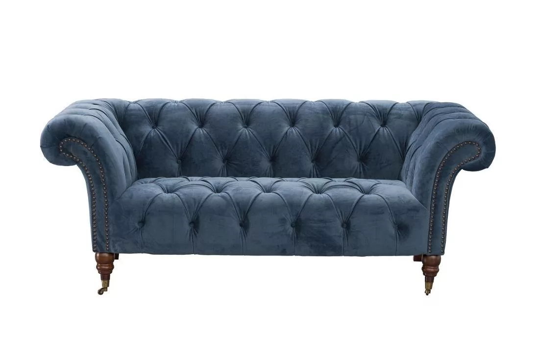 Dekoria Sofa Chesterfield Glamour Velvet Midnight 2os. 187x94x75cm 006-484