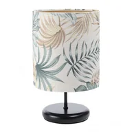 Lampy stojące - Czarna lampka nocna boho z abażurem w liście - S399 Korda - miniaturka - grafika 1