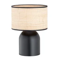 Lampy stojące - Aspen lampa stołowa 1xE27czarna/rattan 1324/LN1 - miniaturka - grafika 1