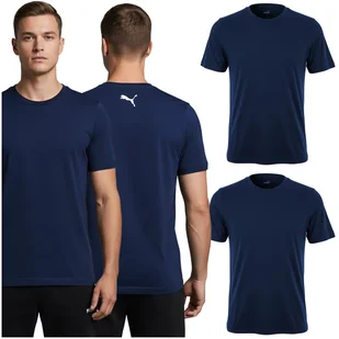PUMA Koszulka Męska 2 sztuki Basic T-Shirt Granatowa Bawełna Logo 3XL - Koszulki męskie PUMA Koszulka Męska 2 sztuki Basic T-Shirt Granatowa Bawełna Logo 3XL - Koszulki męskie - miniaturka - grafika 1