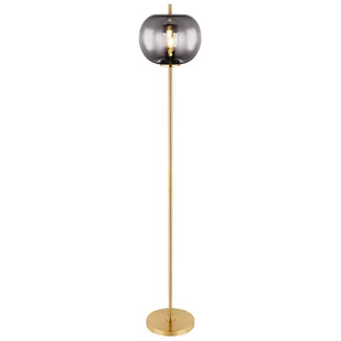 Globo Blacky 15345SMM lampa stojąca podłogowa 1x60W E27 dymiona/mosiądz - Lampy stojące - miniaturka - grafika 1