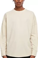 Koszulki męskie - Build Your Brand Męski T-shirt z długim rękawem Oversized Cut On Sleeve Longsleeve, Sand, XS - miniaturka - grafika 1