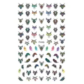 Ozdoby do paznokci - Naklejka Samoprzylepna Piórka, Koronki nr1041 - miniaturka - grafika 1