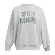 Bluzy sportowe damskie - Bluza damska Under Armour Icon Heavyweight Terry Oversized Crew - miniaturka - grafika 1