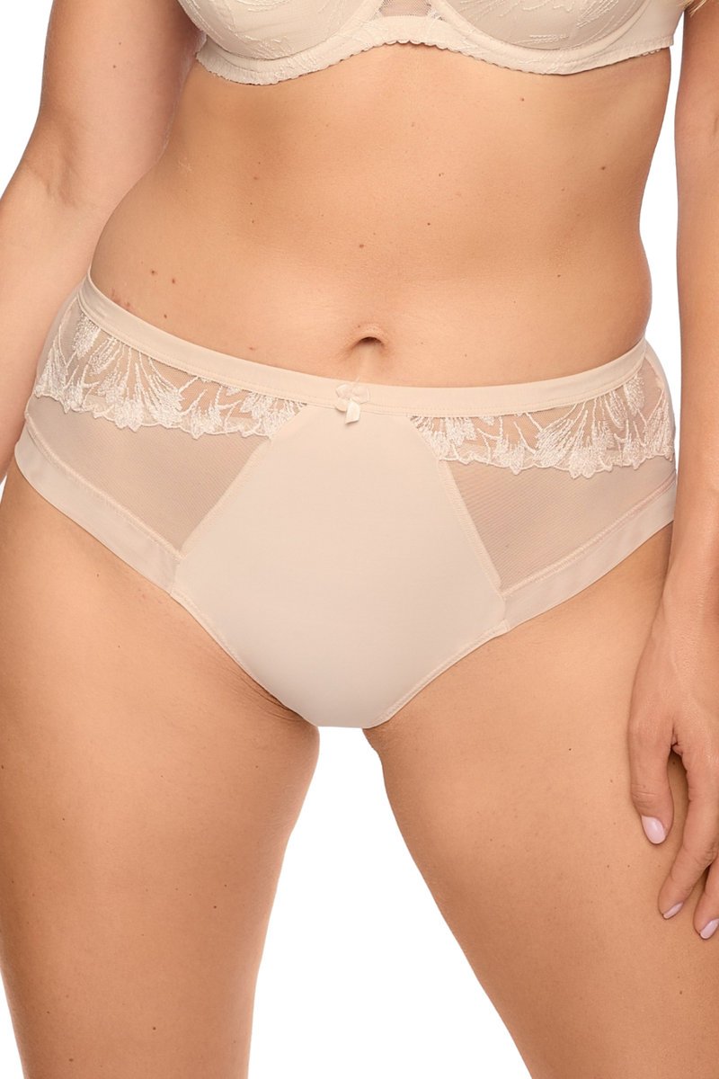 Figi damskie z koronką Paris 1302 beżowe 4XL