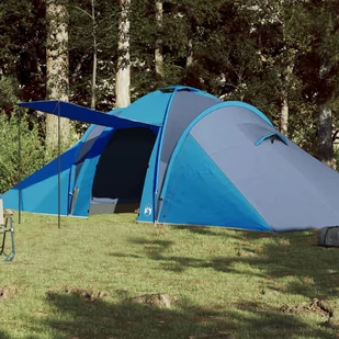 vidaXL Namiot kempingowy, 6-os., niebieski, 576x238x193 cm, tafta 185T - Namioty - miniaturka - grafika 1