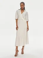Sukienki - PINKO Sukienka codzienna Macbeth 103561 A1WV Beżowy Relaxed Fit - miniaturka - grafika 1