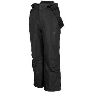 Spodnie narciarskie - Spodnie narciarskie 4F Jr HJZ22 JSPMN001 (kolor Czarny, rozmiar 140cm) - grafika 1