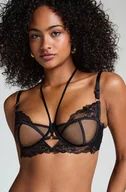 Biustonosze - Hunkemöller Nieusztywniany biustonosz z fiszbinami Amari Czarny - miniaturka - grafika 1