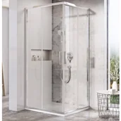 Kabiny prysznicowe - Ravak X1LM70300Z1 Kabina prysznicowa naro$457na BLSRV2-90 czarna szk$458o Transparent - miniaturka - grafika 1