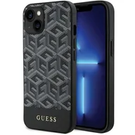 Etui i futerały do telefonów - Etui Guess GUHMP15SHGCFSEK Apple iPhone 15 / 14 / 13 hardcase GCube Stripes MagSafe czarny/black - miniaturka - grafika 1