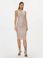Sukienki - Patrizia Pepe Sukienka koktajlowa 8A1324/J197-B799 Beżowy Slim Fit - miniaturka - grafika 1