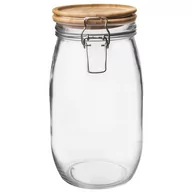 Pojemniki kuchenne - Orion Słoik pojemnik szklany patentowy z klipsem 2,3L pokrywka bambusowa 153690 - miniaturka - grafika 1