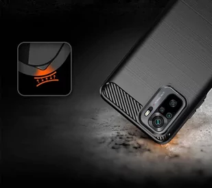 Carbon Case elastyczne etui pokrowiec Xiaomi Redmi Note 10 / Redmi Note 10S niebieski - Etui i futerały do telefonów - miniaturka - grafika 6