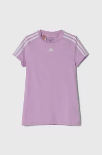 Koszulki dla dziewczynek - adidas t-shirt dziecięcy kolor różowy - grafika 1