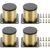 Zawiasy, okucia i inne akcesoria - 4 x 5 cm nogi meblowe ze stali nierdzewnej (złote) do krzeseł, stołów, szafek, biurek, sof i innych mebli, z łatwymi w montażu śrubami. - miniaturka - grafika 1