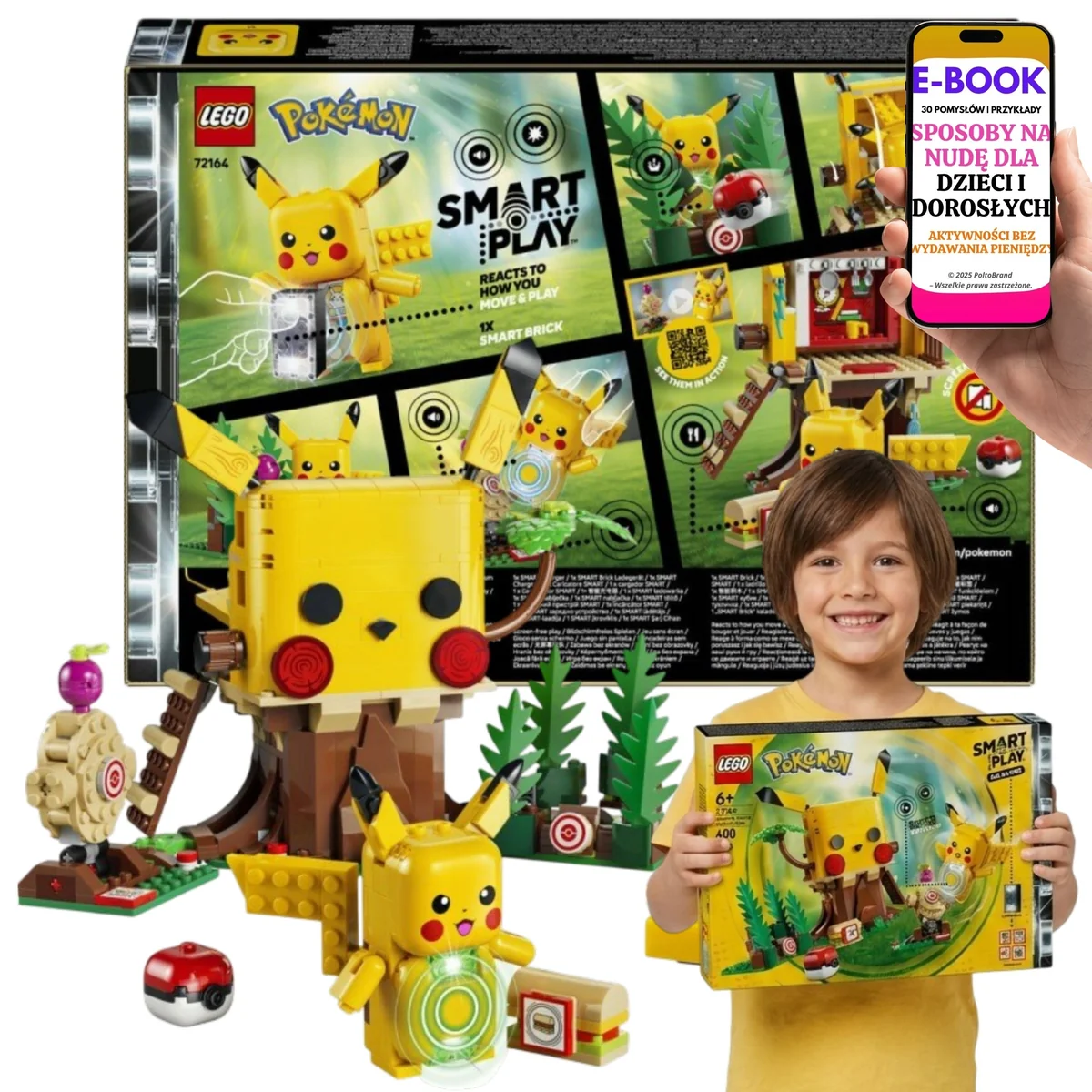 LEGO Pokémon: Training House with Pikachu SMART Play All-in-One 72164 Zestaw Klocków Prezent Dla Fana