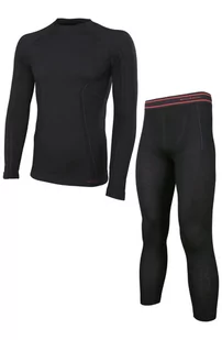 Komplet bielizny termoaktywnej męskiej Brubeck Active Wool czarny - Bielizna sportowa męska - miniaturka - grafika 1
