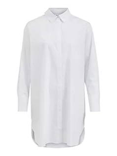 Koszule damskie - Vila Damska koszula Vigimas Oversize L/S Long Shirt/Su-noos, Optyczny Snow, 34 - grafika 1