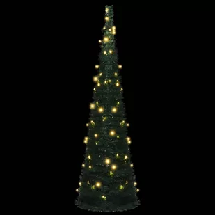 vidaXL vidaXL Sztuczna choinka z girlandy z lampkami LED, zielona, 150 cm - Choinki - miniaturka - grafika 1