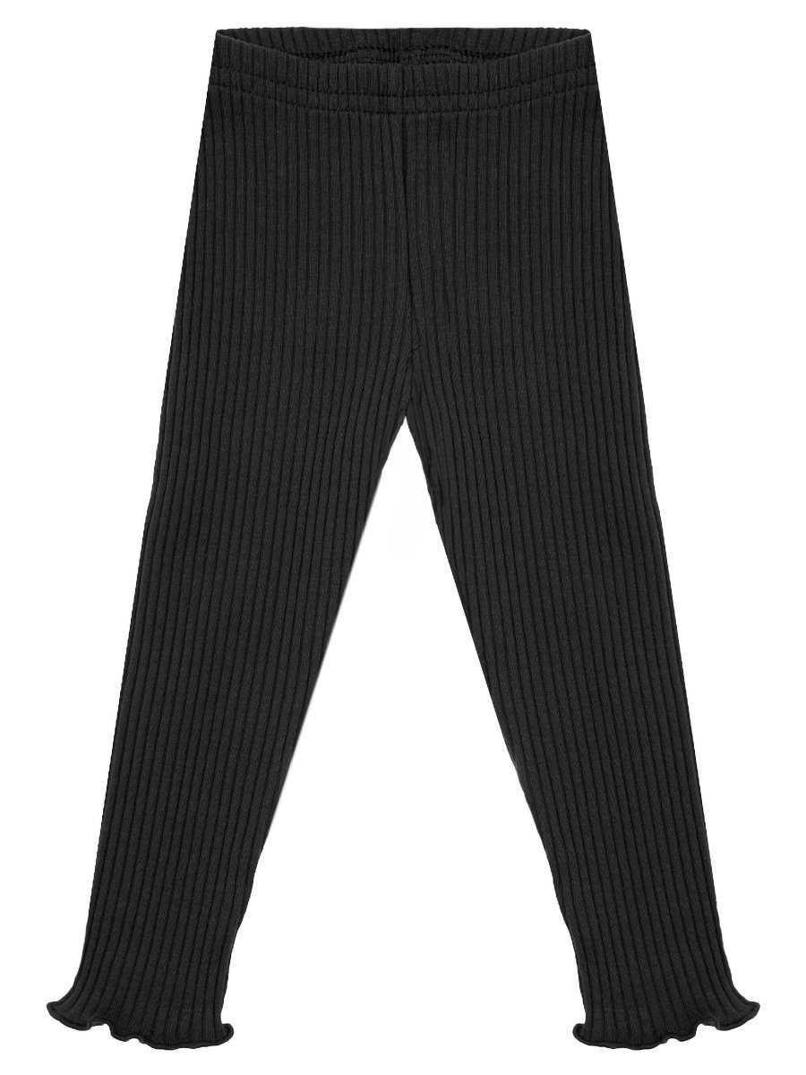 Dziewczęce legginsy prążkowane czarne Nicol,r.104