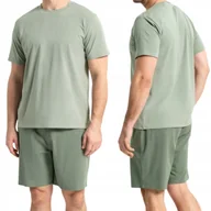 Piżamy damskie - PIŻAMA MĘSKA BAWEŁNIANA Z KRÓTKIM RĘKAWEM GŁADKA WYGODNA MORAJ L GREEN - miniaturka - grafika 1