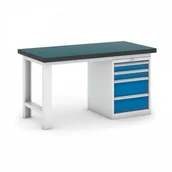 Stoły warsztatowe - B2B Partner Stół warsztatowy GB z kontenerkiem, 1500 mm, 4x szuflady 469128 - miniaturka - grafika 1