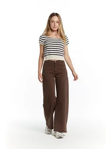 Tamba Dżinsy - Flared fit - w kolorze brązowym - Spodenki damskie - miniaturka - grafika 1