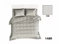 Pościel - Extrapościel Pościel bawełniana 160x200 R148 paski szare białe - miniaturka - grafika 1