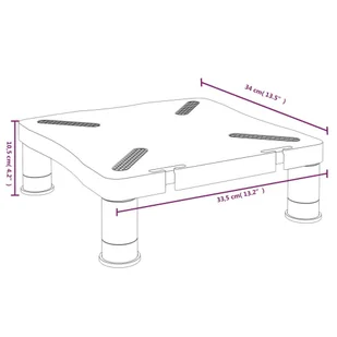 Lumarko Podstawka pod monitor, czarna, 33,5x34x10,5 cm - Szafki RTV - miniaturka - grafika 9