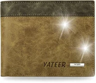 Portfele - PORTFEL Męski BANKNOTÓWKA Na Karty Dokumenty ETUI Beżowy SLIM - miniaturka - grafika 1