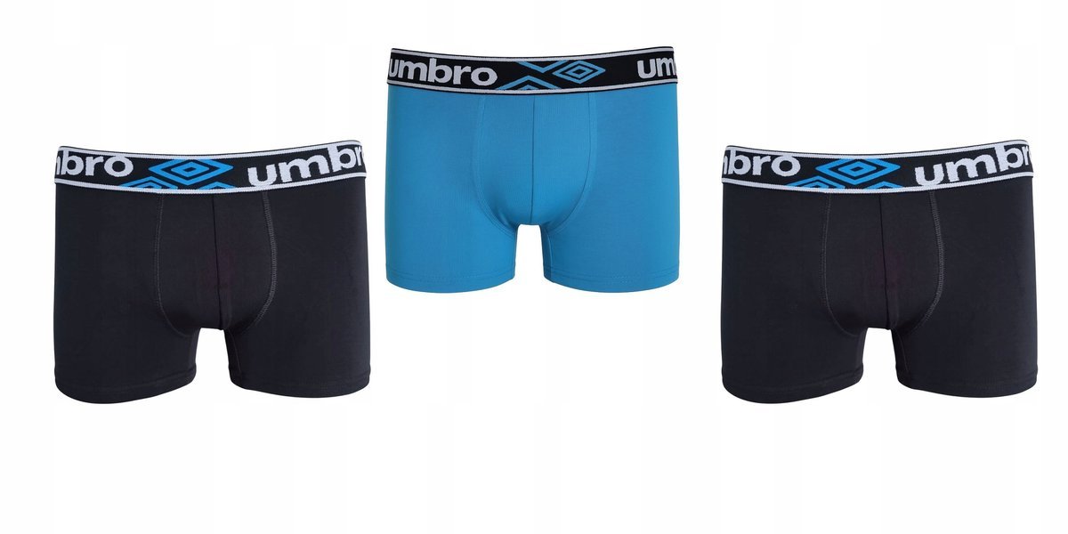 Y8519 BOKSERKI MĘSKIE UMBRO COTTON STRETCH SPORT BOXER 3pack 3pary S