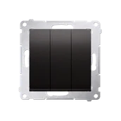 Wyłączniki światła i elektryczne - Kontakt KONTAKT_SIMON Przycisk zwierny potrójny SIMON 54 Antracyt DP31.01/48 - miniaturka - grafika 1