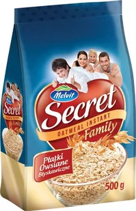 Melvit SECRET FAMILY PŁATKI OWSIANE INSTANT 500G - Płatki śniadaniowe i musli - miniaturka - grafika 1