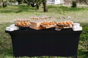 Pokrowiec na stół cateringowy CZARNY 180cm - Pozostałe meble ogrodowe - miniaturka - grafika 1