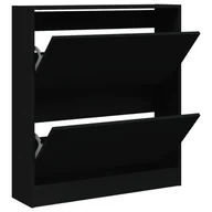 Szafki na buty - vidaXL Szafka na buty czarna 80x21x87,5 cm materiał drewnopochodny - miniaturka - grafika 1