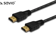 Kable komputerowe i do monitorów - Kabel Savio HDMI - HDMI 5m czarny - miniaturka - grafika 1