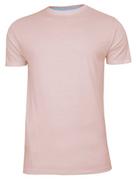 Koszulki męskie - Różowy Bawełniany T-Shirt Męski Bez Nadruku -Brave Soul- Pudrowa Koszulka, Krótki Rękaw, Basic - miniaturka - grafika 1