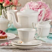 Serwisy do kawy i herbaty - Serwis kawowy na 6 osób VENICE WHITE - miniaturka - grafika 1